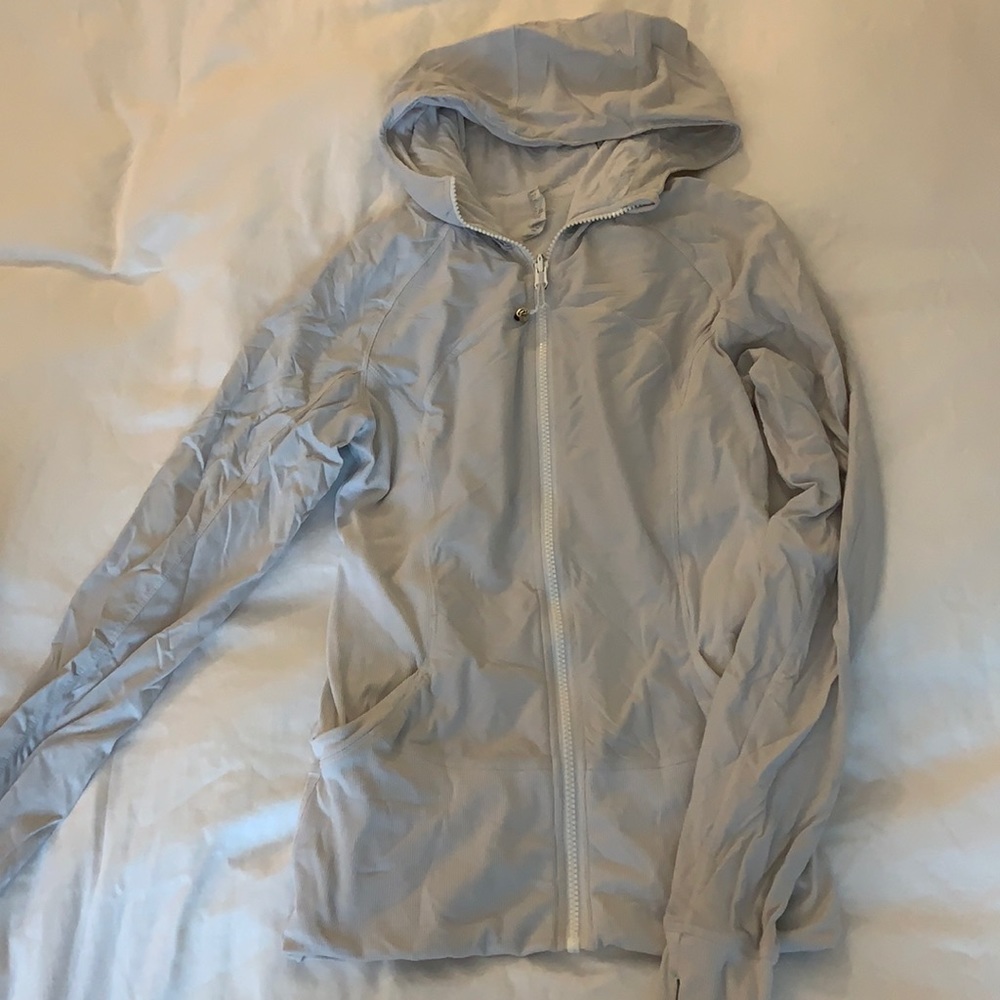White Lulu Lemon Zip Up